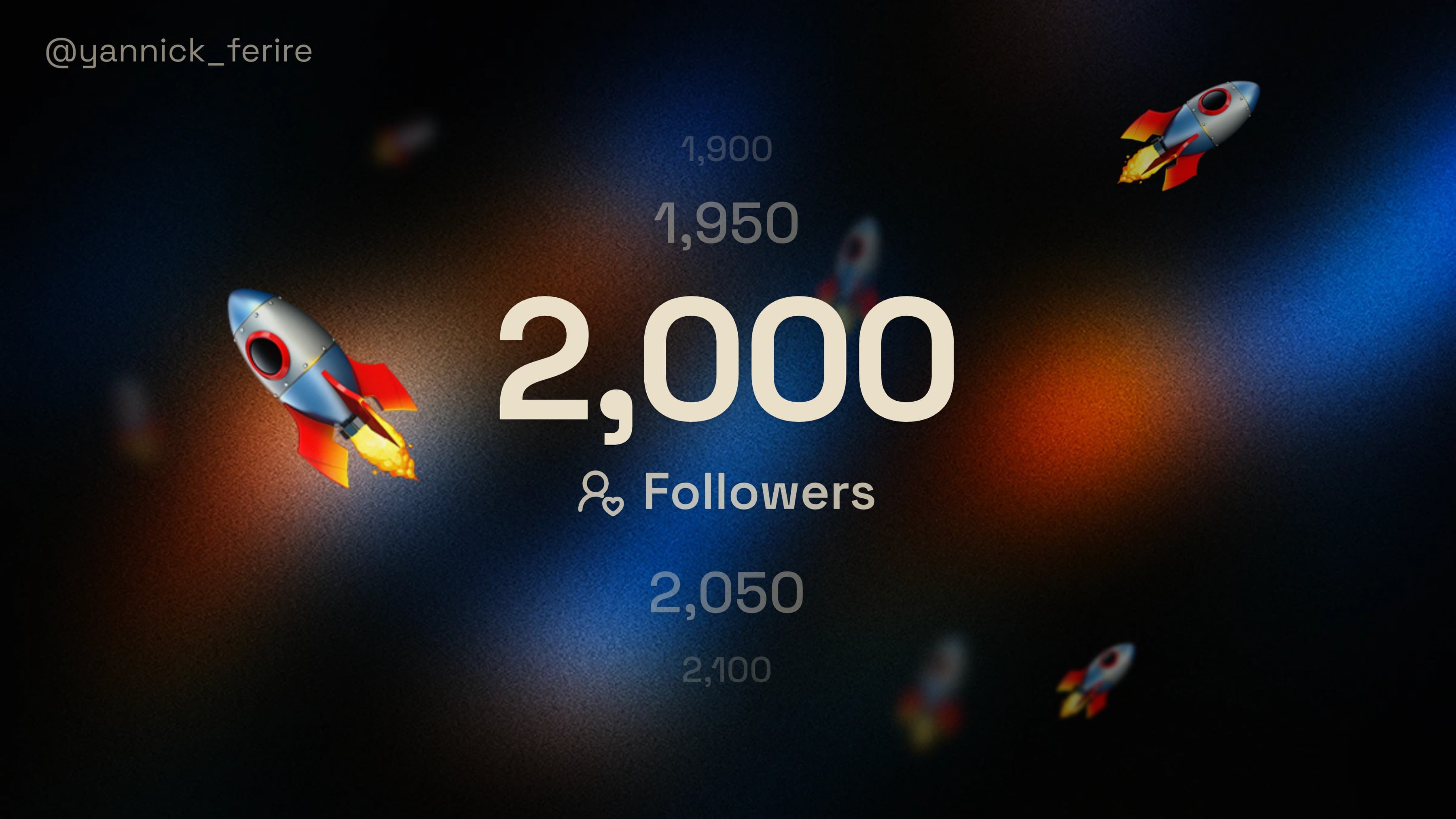 Milestone template — 2,000 followers celebration